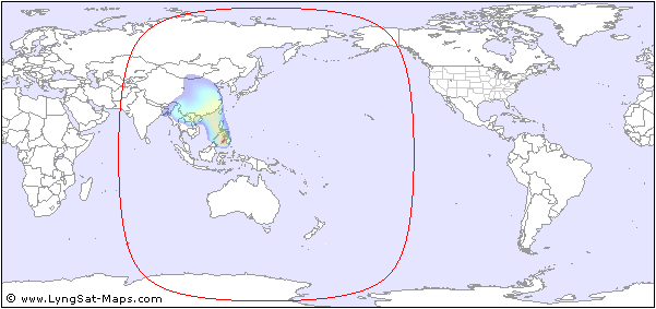 Agila 2: Ku footprint map