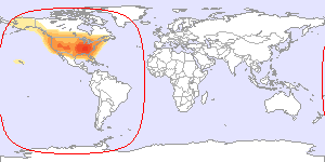 SES 1: North America Ku footprint map