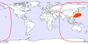 Superbird C2: NE Asia footprint map