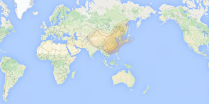 AsiaSat 5: East Asia footprint map