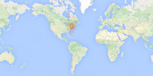 EchoStar 16: Spot 28 footprint map