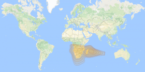 Eutelsat 10A: Africa footprint map