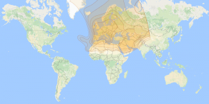 Eutelsat 10A: Wide footprint map