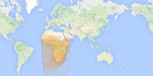 Intelsat 17: Africa footprint map