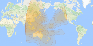 Intelsat 19: West hemi footprint map