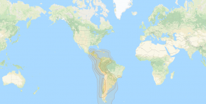Star One C4: West Latin America footprint map