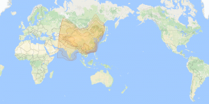Telstar 18: Asia footprint map